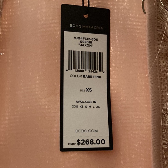 Bcbg Max Azria, XS, blush “jaxon” fringe jacket - Picture 2 of 5